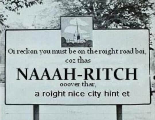 Norwich road sign
