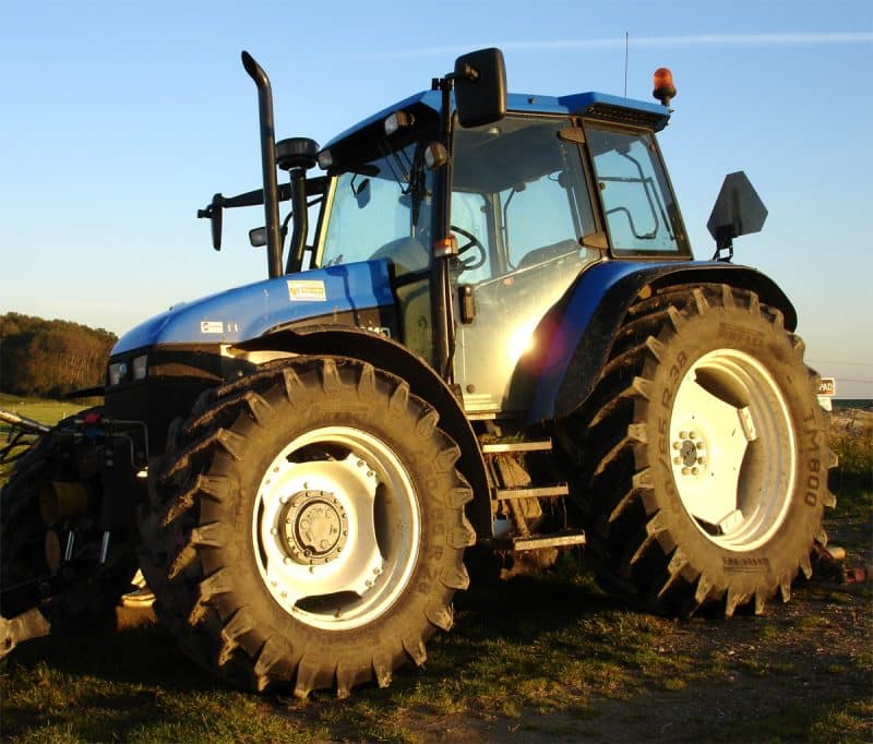 One of the driverless tractors in action in Suffolk