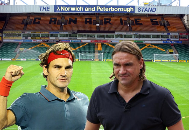 Daniel Farke and Roger Federer
