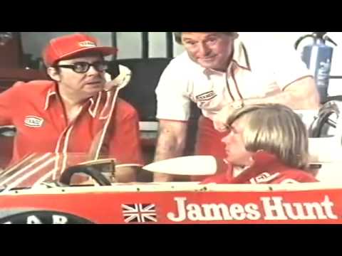 James Hunt stars with Morecambe and Wise in Texaco ads