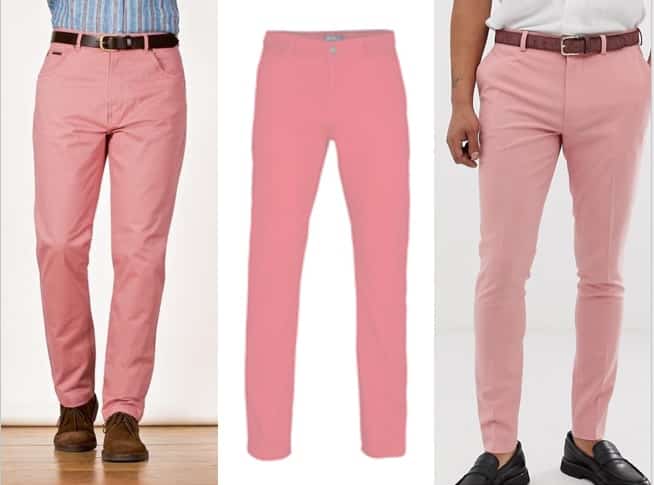 Men's pink trousers