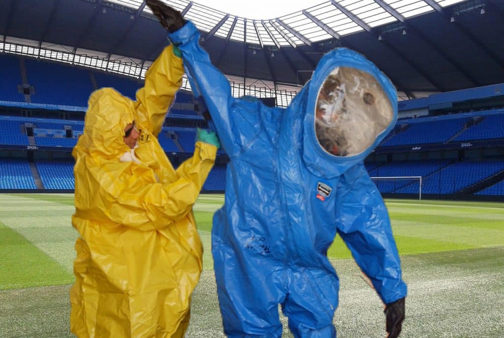 Action from today's Premier League match between Man City and Norwich