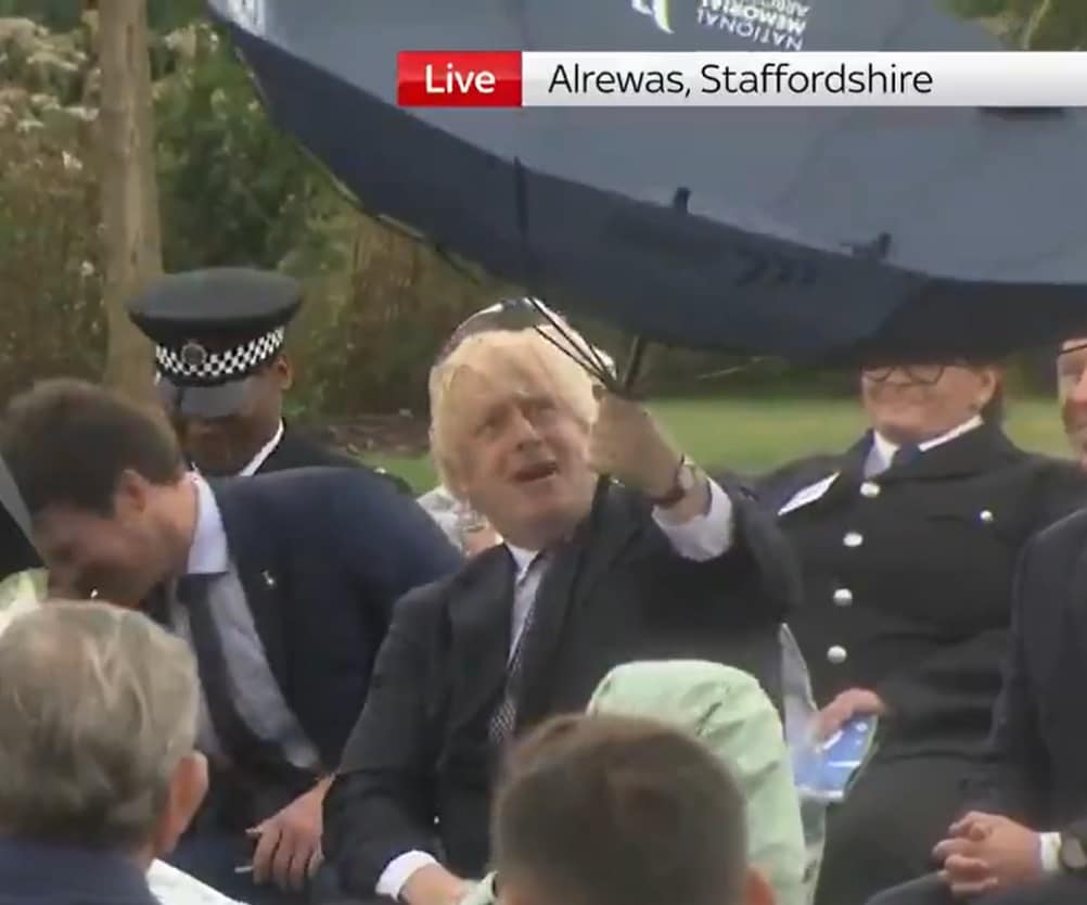 Wally with the brolly