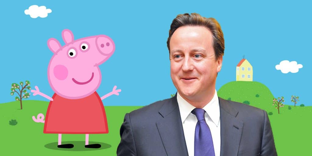 David Cameron is very keen to visit Peppa Pig World