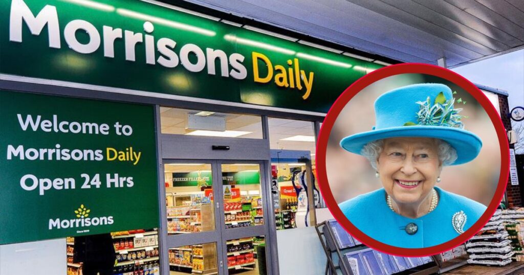 Morrisons muted counter beeps while "Queen checks out"