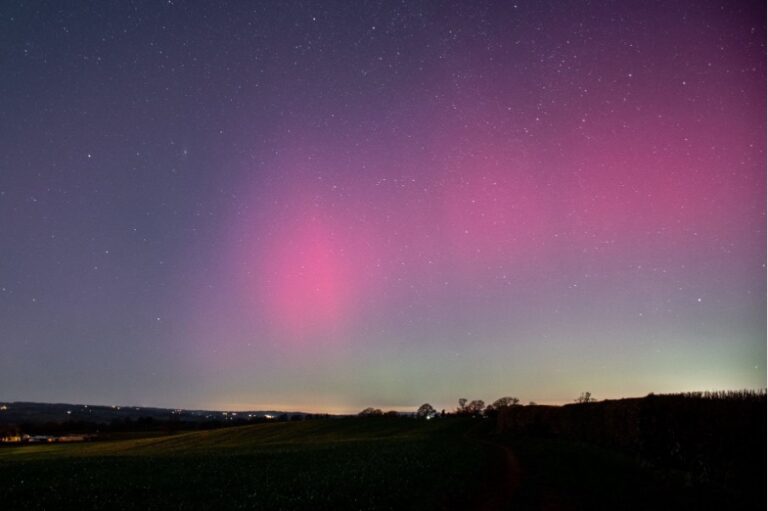Northern lights illuminate Suffolk skies