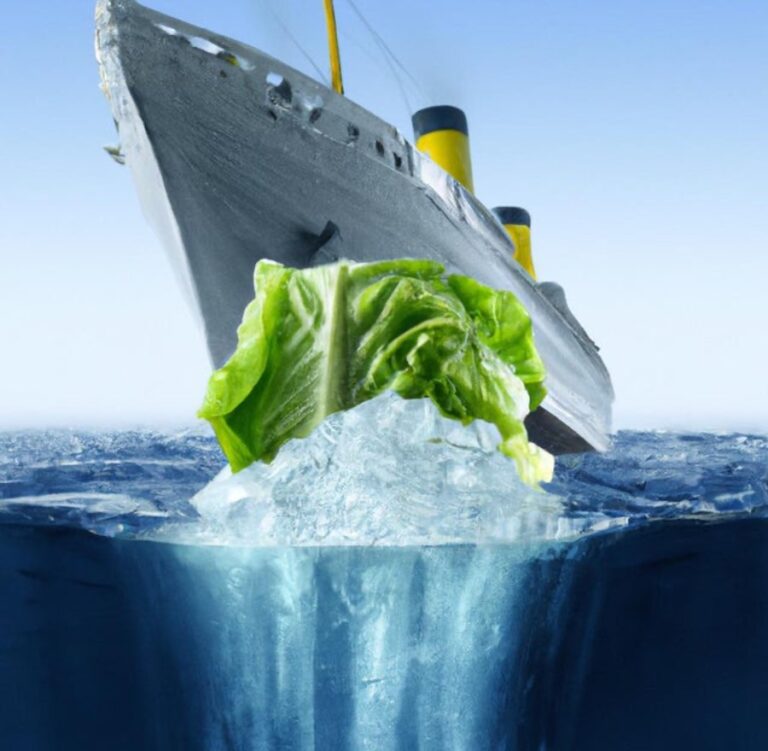 Salad shipments to UK sunk as cargo ship hits iceberg