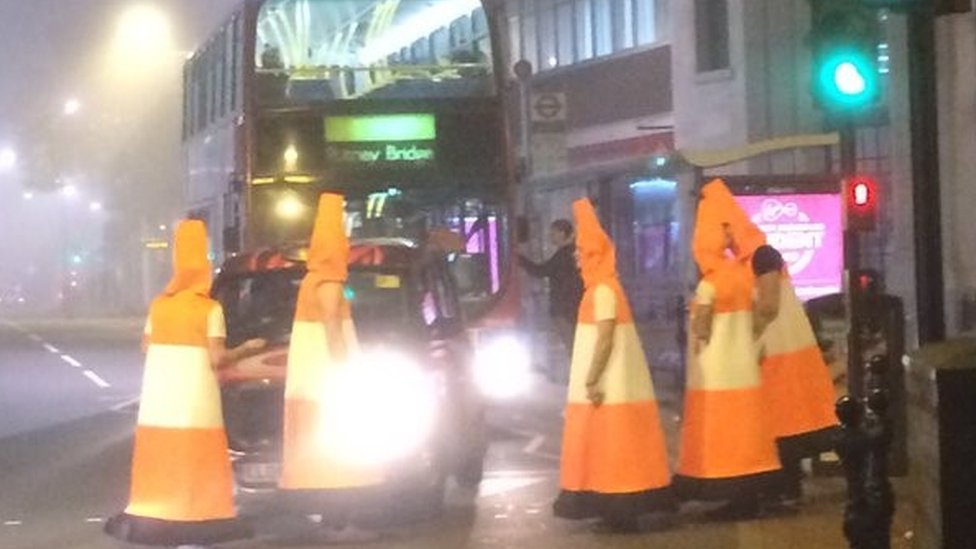 Conehead Car Chaos In Ipswich City Centre