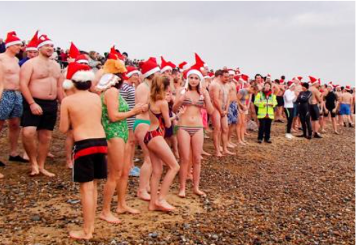 Illegal' Xmas skinny-dippers get the five-star treatment
