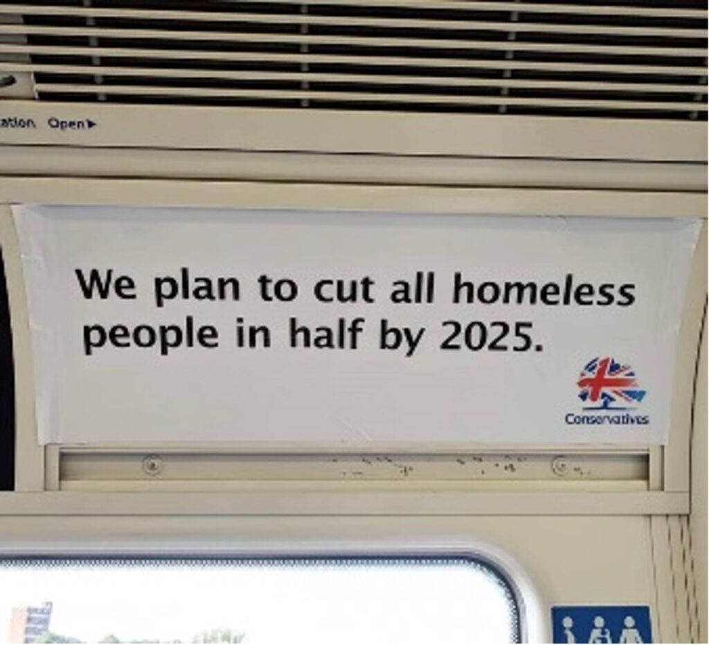 Forced hemicorporectomies for homeless if Tories win next election