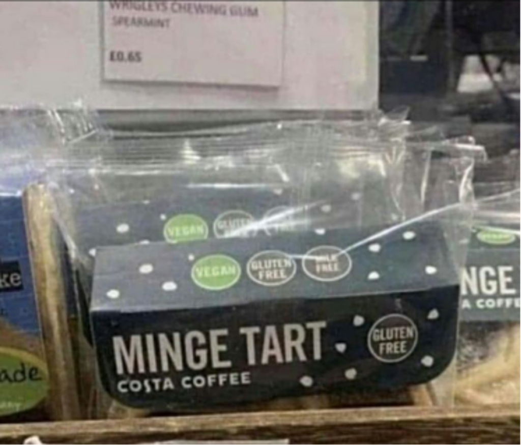 Lips licked as Costa launches Christmas ‘minge tart’