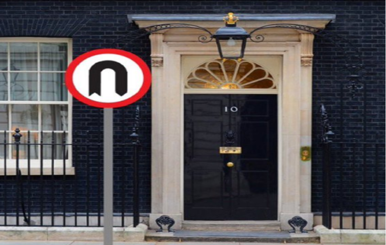 Council erects ‘U-Turn’ sign on Downing Street in tribute to Starmer’s endless flip-flopping