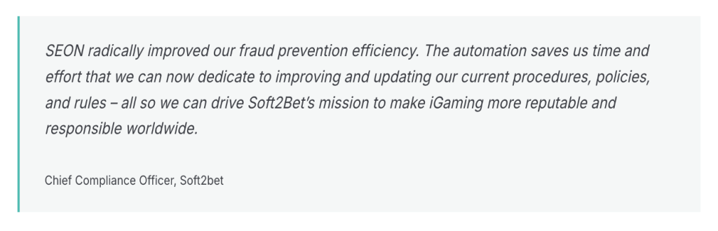 Soft2Bet highlights SEON's role in improving iGaming fraud prevention and automation