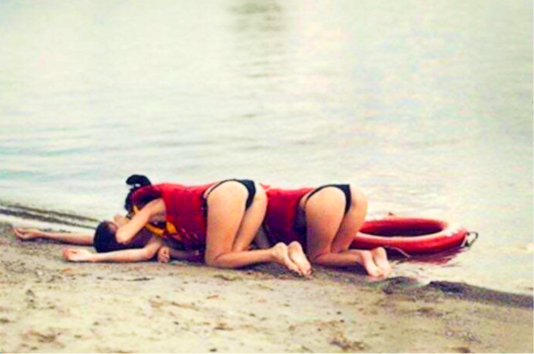 Lifeguard trainee blows real-life rescue attempt