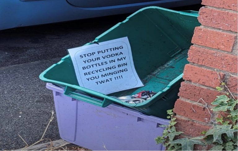 Alcoholics are world’s best recyclers