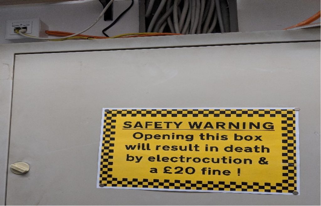 Trainee Sparky has first-day electric shocker