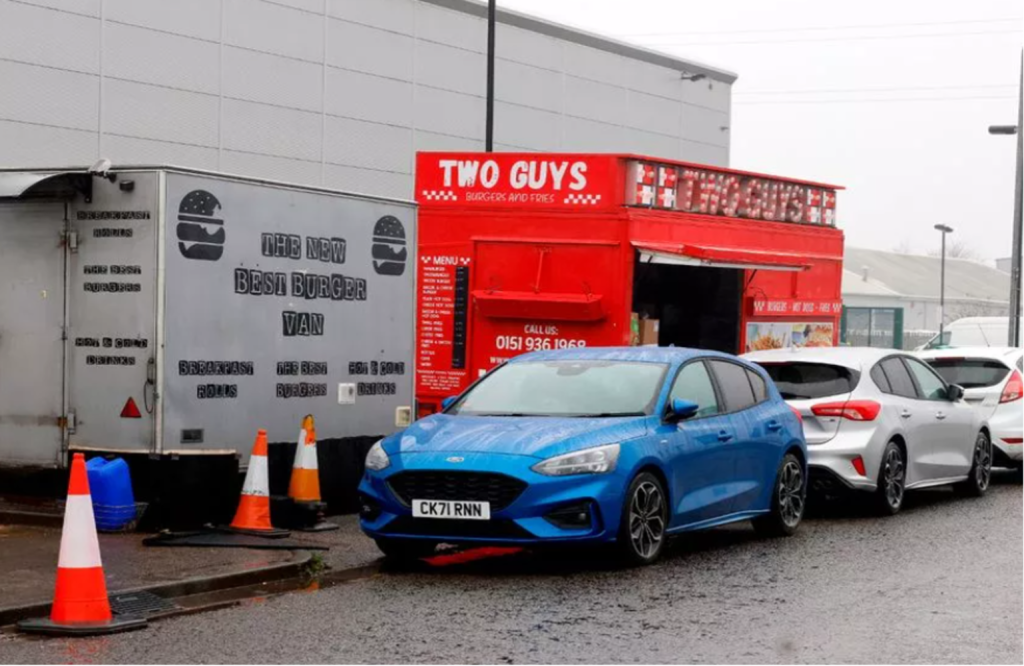 Two Guys take on Five Guys in copycat burger van