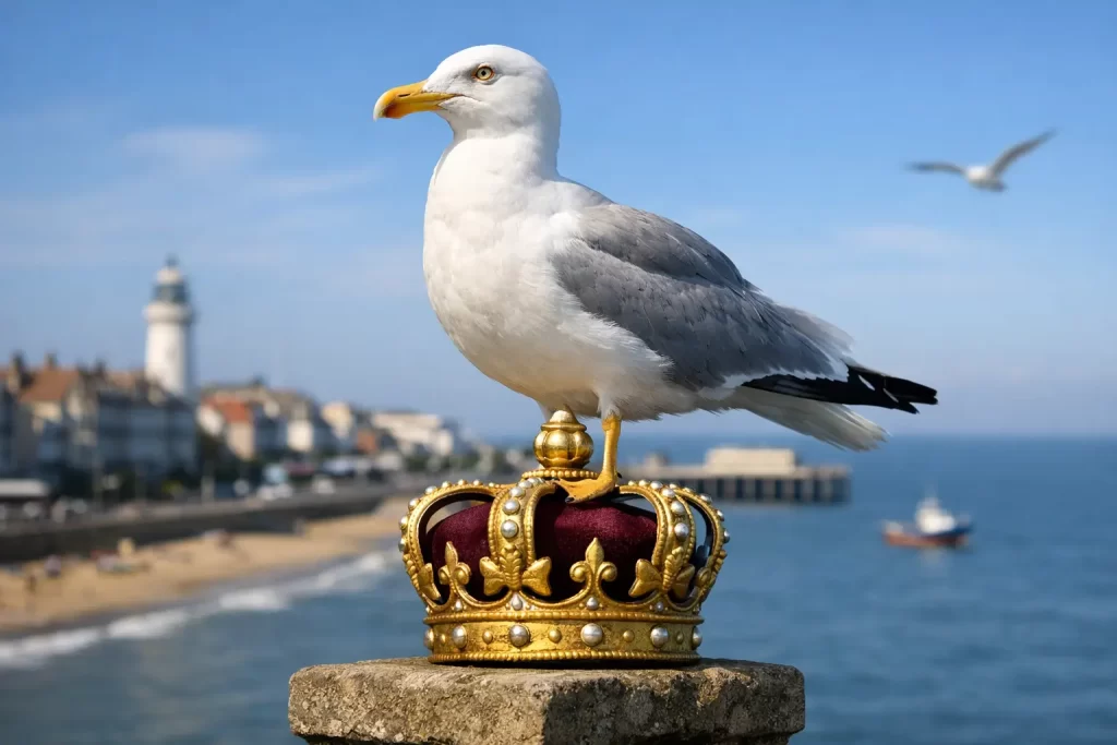 Seagull Declares Itself King of Lowestoft