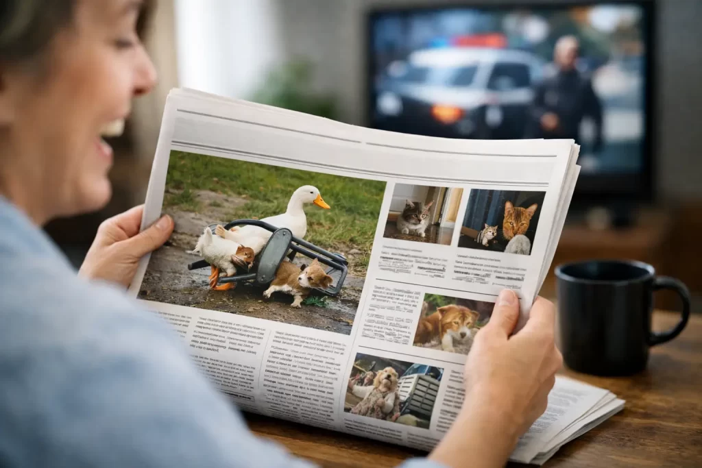 Why Funny Local Newspaper Stories Work