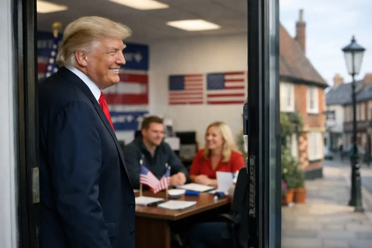 Donald Trump Opens Campaign Office in Diss