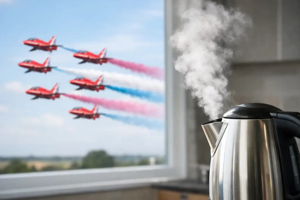 RAF Red Arrows Cause Suffolk Kettle Panic