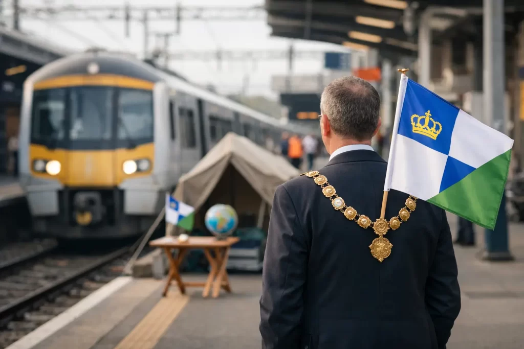 Bedford train delay spawns mayor and micro-nation