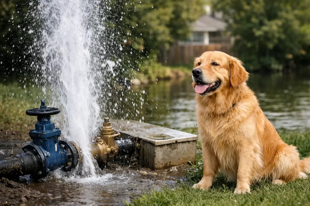 South East Water Outages Blamed on Golden Retriever