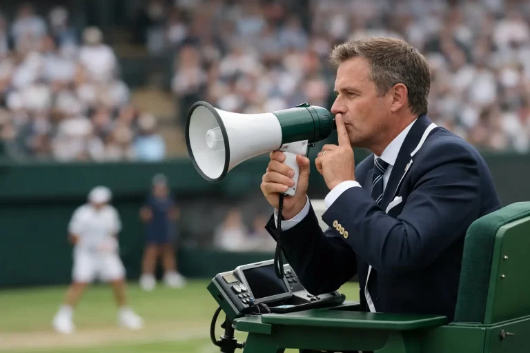 Wimbledon Umpire Shushes Crowds With Megaphone